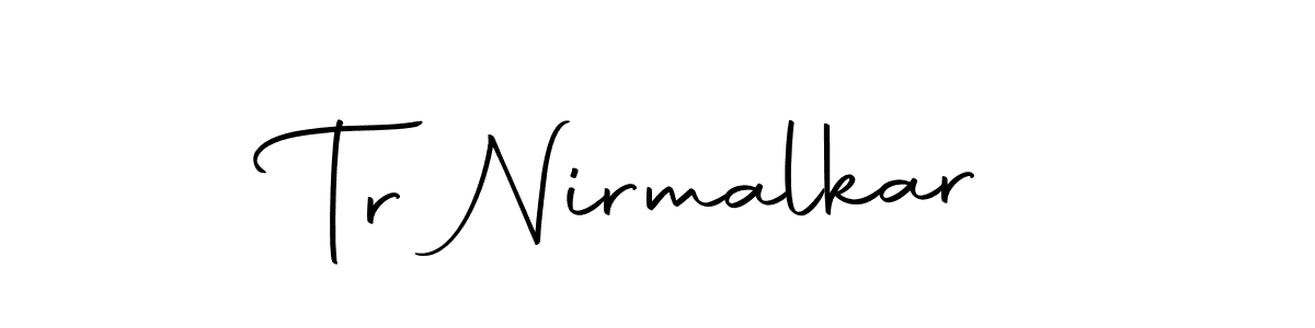 How to make Tr Nirmalkar name signature. Use Autography-DOLnW style for creating short signs online. This is the latest handwritten sign. Tr Nirmalkar signature style 10 images and pictures png