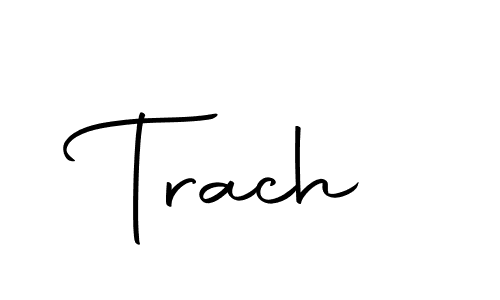 How to make Trach name signature. Use Autography-DOLnW style for creating short signs online. This is the latest handwritten sign. Trach signature style 10 images and pictures png
