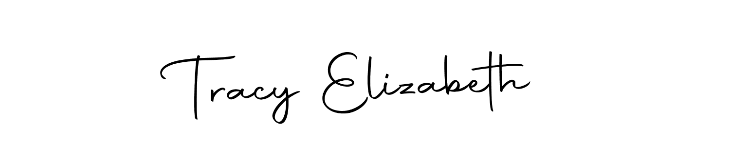 Make a short Tracy Elizabeth signature style. Manage your documents anywhere anytime using Autography-DOLnW. Create and add eSignatures, submit forms, share and send files easily. Tracy Elizabeth signature style 10 images and pictures png