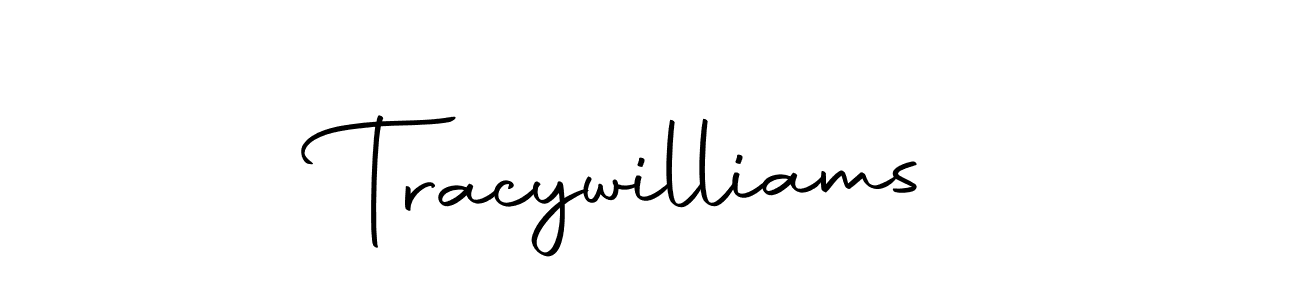 Design your own signature with our free online signature maker. With this signature software, you can create a handwritten (Autography-DOLnW) signature for name Tracywilliams. Tracywilliams signature style 10 images and pictures png