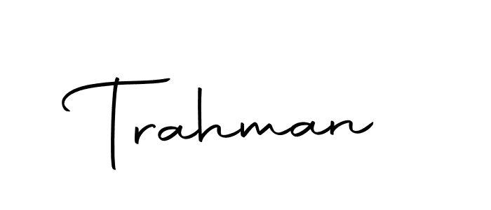 The best way (Autography-DOLnW) to make a short signature is to pick only two or three words in your name. The name Trahman include a total of six letters. For converting this name. Trahman signature style 10 images and pictures png