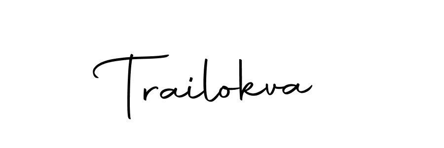 How to make Trailokva name signature. Use Autography-DOLnW style for creating short signs online. This is the latest handwritten sign. Trailokva signature style 10 images and pictures png