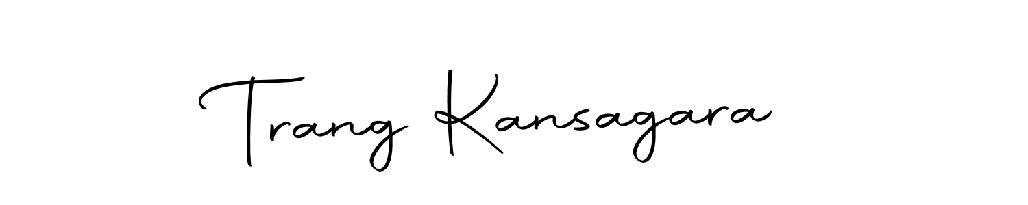 How to make Trang Kansagara signature? Autography-DOLnW is a professional autograph style. Create handwritten signature for Trang Kansagara name. Trang Kansagara signature style 10 images and pictures png
