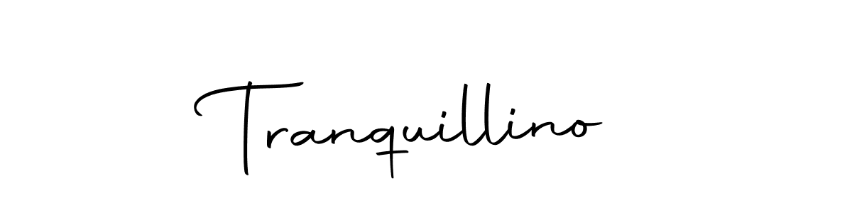 How to make Tranquillino name signature. Use Autography-DOLnW style for creating short signs online. This is the latest handwritten sign. Tranquillino signature style 10 images and pictures png