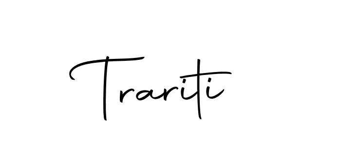 Similarly Autography-DOLnW is the best handwritten signature design. Signature creator online .You can use it as an online autograph creator for name Trariti. Trariti signature style 10 images and pictures png