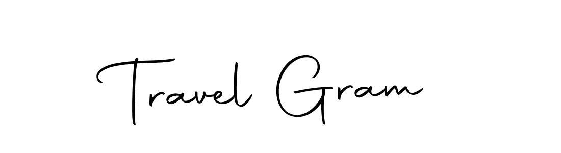 How to make Travel Gram name signature. Use Autography-DOLnW style for creating short signs online. This is the latest handwritten sign. Travel Gram signature style 10 images and pictures png