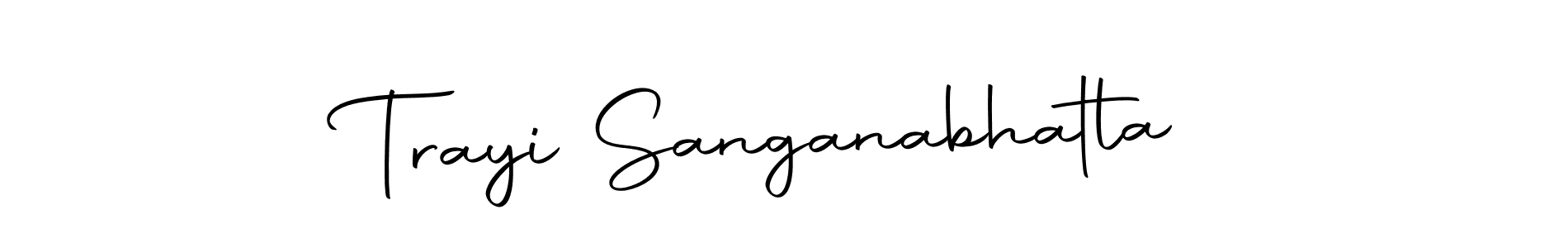 Also we have Trayi Sanganabhatla name is the best signature style. Create professional handwritten signature collection using Autography-DOLnW autograph style. Trayi Sanganabhatla signature style 10 images and pictures png