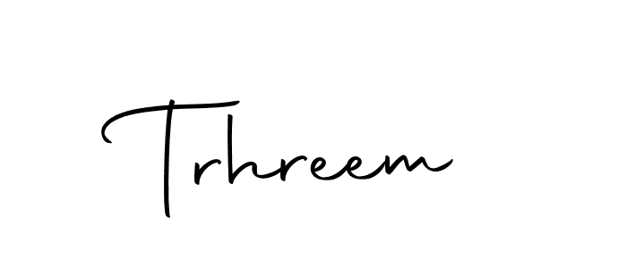 How to make Trhreem name signature. Use Autography-DOLnW style for creating short signs online. This is the latest handwritten sign. Trhreem signature style 10 images and pictures png