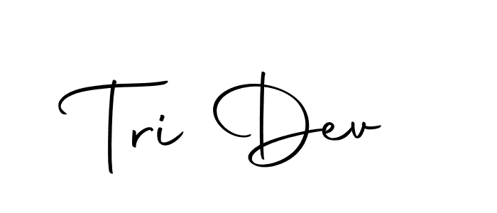 How to make Tri Dev name signature. Use Autography-DOLnW style for creating short signs online. This is the latest handwritten sign. Tri Dev signature style 10 images and pictures png