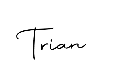 The best way (Autography-DOLnW) to make a short signature is to pick only two or three words in your name. The name Trian include a total of six letters. For converting this name. Trian signature style 10 images and pictures png
