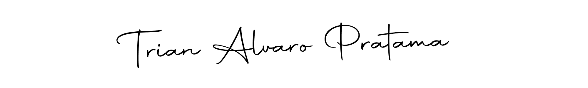 Autography-DOLnW is a professional signature style that is perfect for those who want to add a touch of class to their signature. It is also a great choice for those who want to make their signature more unique. Get Trian Alvaro Pratama name to fancy signature for free. Trian Alvaro Pratama signature style 10 images and pictures png