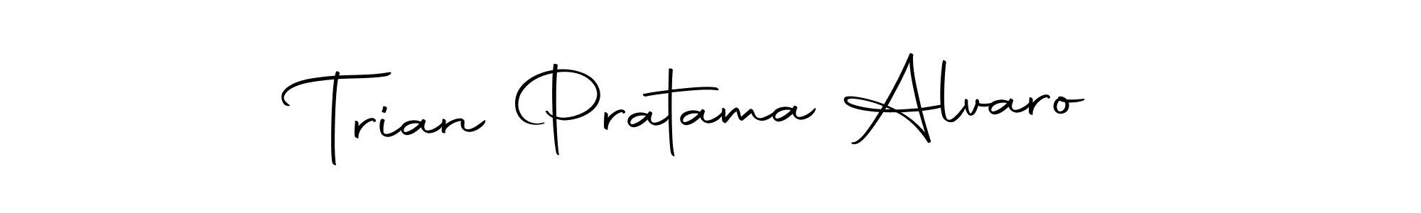 This is the best signature style for the Trian Pratama Alvaro name. Also you like these signature font (Autography-DOLnW). Mix name signature. Trian Pratama Alvaro signature style 10 images and pictures png