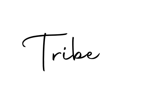 Design your own signature with our free online signature maker. With this signature software, you can create a handwritten (Autography-DOLnW) signature for name Tribe. Tribe signature style 10 images and pictures png