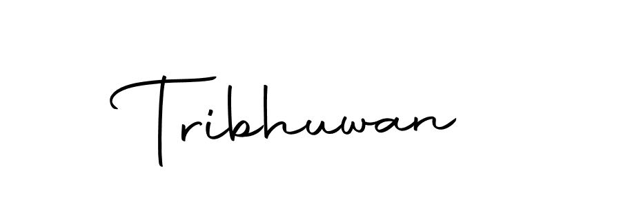 Tribhuwan stylish signature style. Best Handwritten Sign (Autography-DOLnW) for my name. Handwritten Signature Collection Ideas for my name Tribhuwan. Tribhuwan signature style 10 images and pictures png