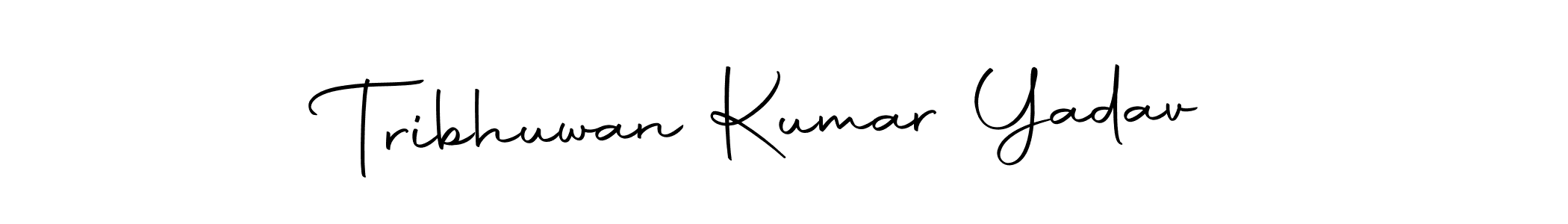You can use this online signature creator to create a handwritten signature for the name Tribhuwan Kumar Yadav. This is the best online autograph maker. Tribhuwan Kumar Yadav signature style 10 images and pictures png