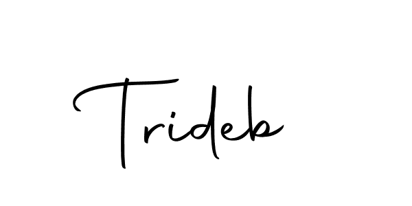 You can use this online signature creator to create a handwritten signature for the name Trideb. This is the best online autograph maker. Trideb signature style 10 images and pictures png