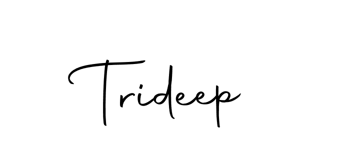 The best way (Autography-DOLnW) to make a short signature is to pick only two or three words in your name. The name Trideep include a total of six letters. For converting this name. Trideep signature style 10 images and pictures png