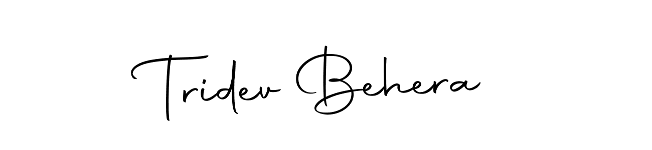 Create a beautiful signature design for name Tridev Behera. With this signature (Autography-DOLnW) fonts, you can make a handwritten signature for free. Tridev Behera signature style 10 images and pictures png