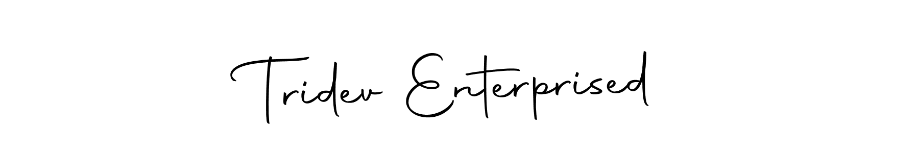 Make a beautiful signature design for name Tridev Enterprised. Use this online signature maker to create a handwritten signature for free. Tridev Enterprised signature style 10 images and pictures png