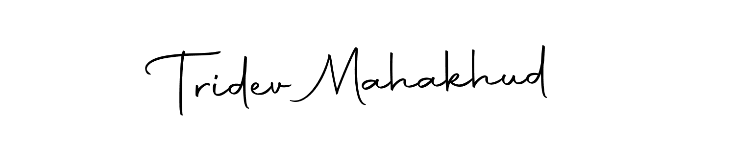 You should practise on your own different ways (Autography-DOLnW) to write your name (Tridev Mahakhud) in signature. don't let someone else do it for you. Tridev Mahakhud signature style 10 images and pictures png