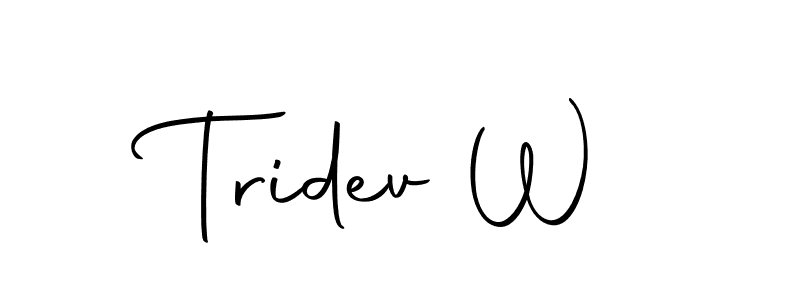 Create a beautiful signature design for name Tridev W. With this signature (Autography-DOLnW) fonts, you can make a handwritten signature for free. Tridev W signature style 10 images and pictures png