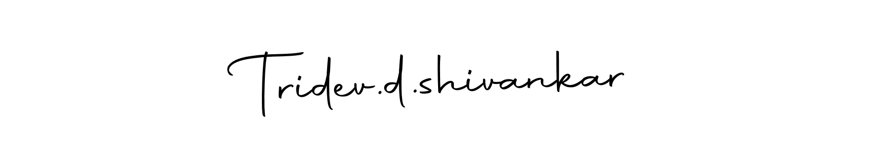 Use a signature maker to create a handwritten signature online. With this signature software, you can design (Autography-DOLnW) your own signature for name Tridev.d.shivankar. Tridev.d.shivankar signature style 10 images and pictures png