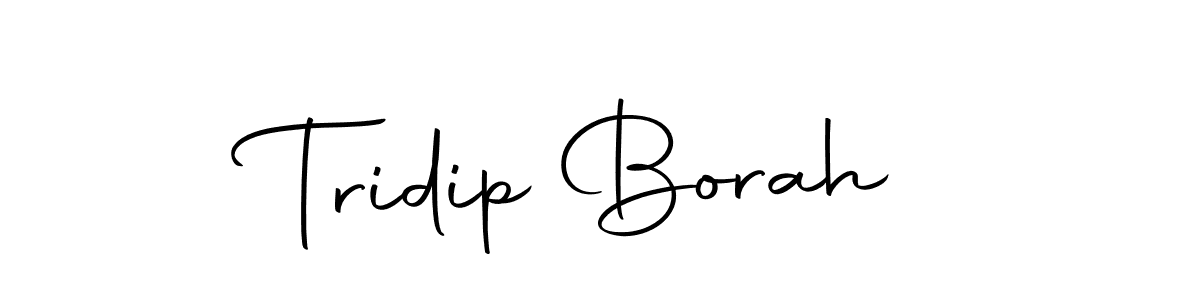 How to make Tridip Borah name signature. Use Autography-DOLnW style for creating short signs online. This is the latest handwritten sign. Tridip Borah signature style 10 images and pictures png