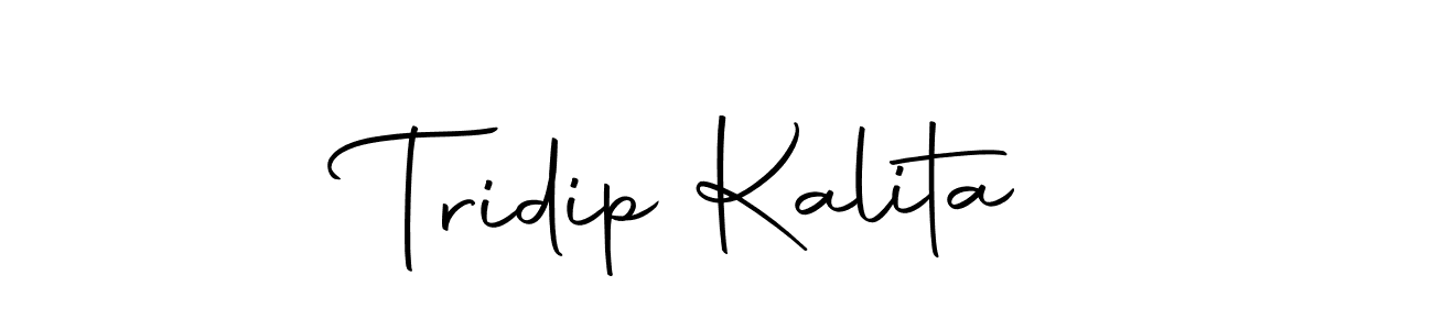 How to make Tridip Kalita name signature. Use Autography-DOLnW style for creating short signs online. This is the latest handwritten sign. Tridip Kalita signature style 10 images and pictures png