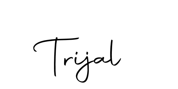 The best way (Autography-DOLnW) to make a short signature is to pick only two or three words in your name. The name Trijal include a total of six letters. For converting this name. Trijal signature style 10 images and pictures png