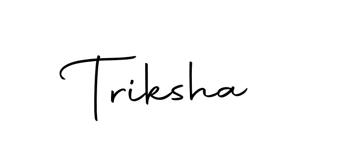 Create a beautiful signature design for name Triksha. With this signature (Autography-DOLnW) fonts, you can make a handwritten signature for free. Triksha signature style 10 images and pictures png