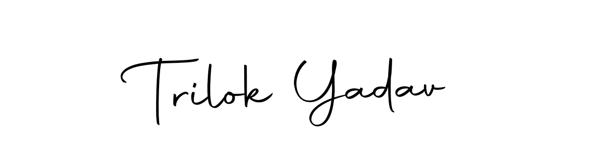 How to make Trilok Yadav name signature. Use Autography-DOLnW style for creating short signs online. This is the latest handwritten sign. Trilok Yadav signature style 10 images and pictures png