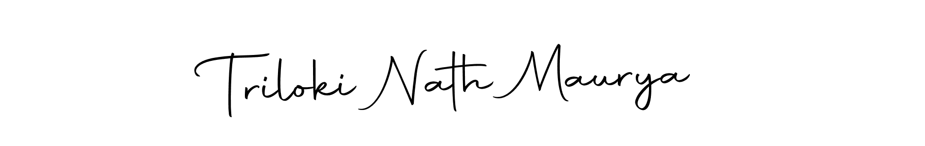 The best way (Autography-DOLnW) to make a short signature is to pick only two or three words in your name. The name Triloki Nath Maurya include a total of six letters. For converting this name. Triloki Nath Maurya signature style 10 images and pictures png