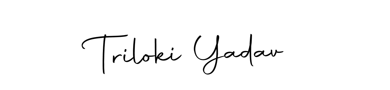 Use a signature maker to create a handwritten signature online. With this signature software, you can design (Autography-DOLnW) your own signature for name Triloki Yadav. Triloki Yadav signature style 10 images and pictures png