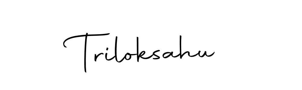 The best way (Autography-DOLnW) to make a short signature is to pick only two or three words in your name. The name Triloksahu include a total of six letters. For converting this name. Triloksahu signature style 10 images and pictures png