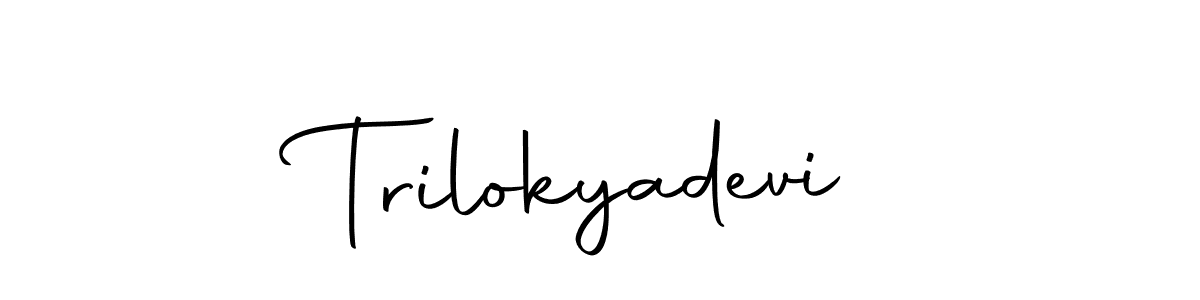 Autography-DOLnW is a professional signature style that is perfect for those who want to add a touch of class to their signature. It is also a great choice for those who want to make their signature more unique. Get Trilokyadevi name to fancy signature for free. Trilokyadevi signature style 10 images and pictures png