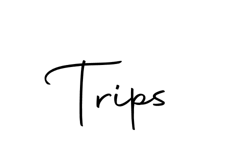 How to make Trips name signature. Use Autography-DOLnW style for creating short signs online. This is the latest handwritten sign. Trips signature style 10 images and pictures png