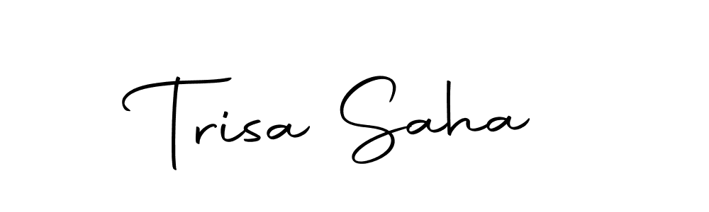 Use a signature maker to create a handwritten signature online. With this signature software, you can design (Autography-DOLnW) your own signature for name Trisa Saha. Trisa Saha signature style 10 images and pictures png
