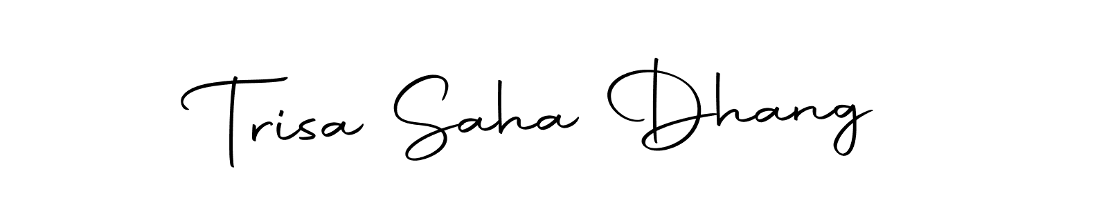 Design your own signature with our free online signature maker. With this signature software, you can create a handwritten (Autography-DOLnW) signature for name Trisa Saha Dhang. Trisa Saha Dhang signature style 10 images and pictures png