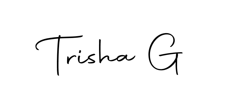 It looks lik you need a new signature style for name Trisha G. Design unique handwritten (Autography-DOLnW) signature with our free signature maker in just a few clicks. Trisha G signature style 10 images and pictures png