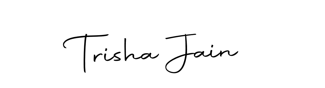 You should practise on your own different ways (Autography-DOLnW) to write your name (Trisha Jain) in signature. don't let someone else do it for you. Trisha Jain signature style 10 images and pictures png