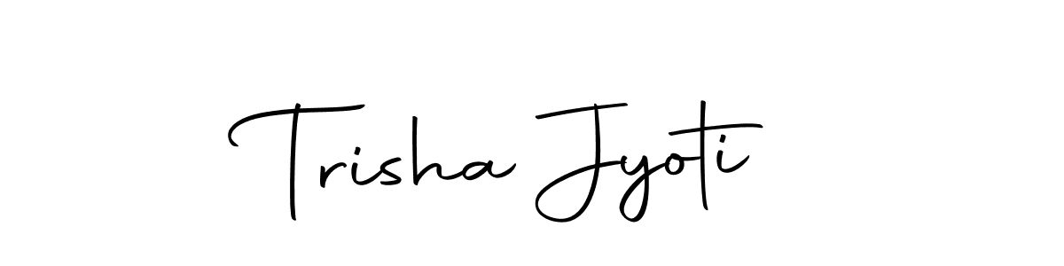 Create a beautiful signature design for name Trisha Jyoti. With this signature (Autography-DOLnW) fonts, you can make a handwritten signature for free. Trisha Jyoti signature style 10 images and pictures png