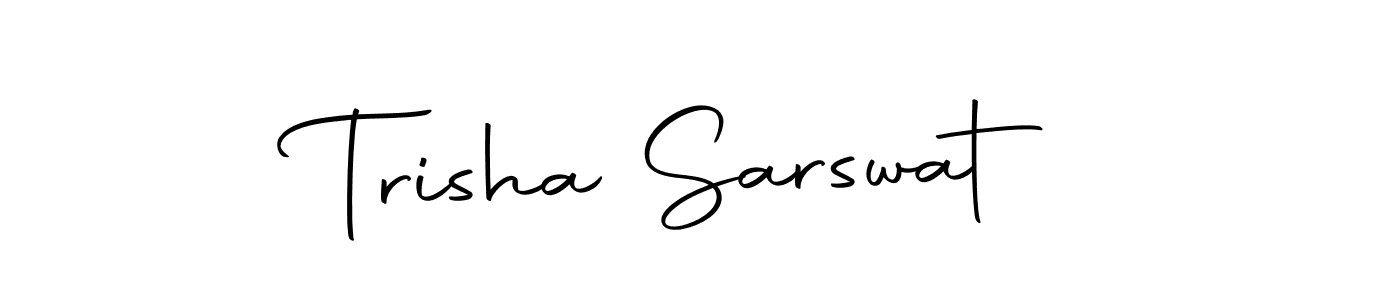 How to make Trisha Sarswat name signature. Use Autography-DOLnW style for creating short signs online. This is the latest handwritten sign. Trisha Sarswat signature style 10 images and pictures png