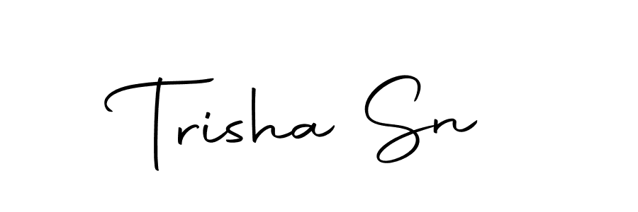 Design your own signature with our free online signature maker. With this signature software, you can create a handwritten (Autography-DOLnW) signature for name Trisha Sn. Trisha Sn signature style 10 images and pictures png