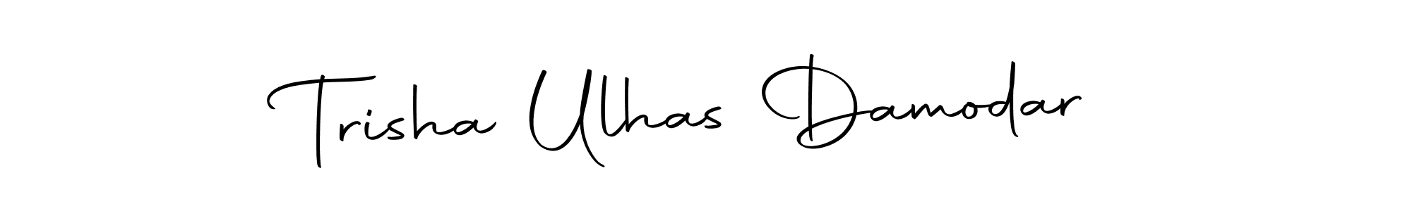 The best way (Autography-DOLnW) to make a short signature is to pick only two or three words in your name. The name Trisha Ulhas Damodar include a total of six letters. For converting this name. Trisha Ulhas Damodar signature style 10 images and pictures png