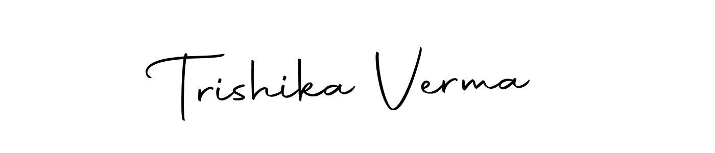 You can use this online signature creator to create a handwritten signature for the name Trishika Verma. This is the best online autograph maker. Trishika Verma signature style 10 images and pictures png