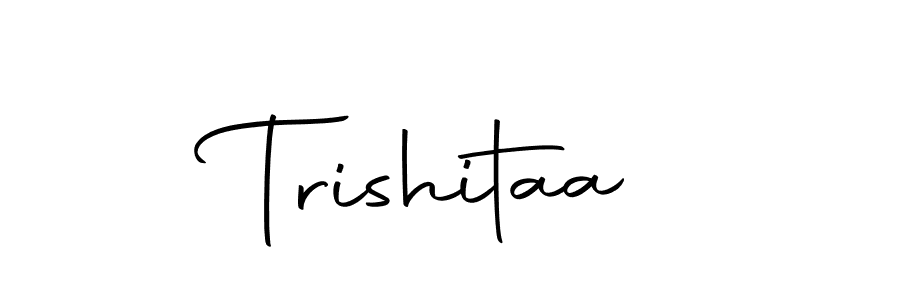 Design your own signature with our free online signature maker. With this signature software, you can create a handwritten (Autography-DOLnW) signature for name Trishitaa. Trishitaa signature style 10 images and pictures png