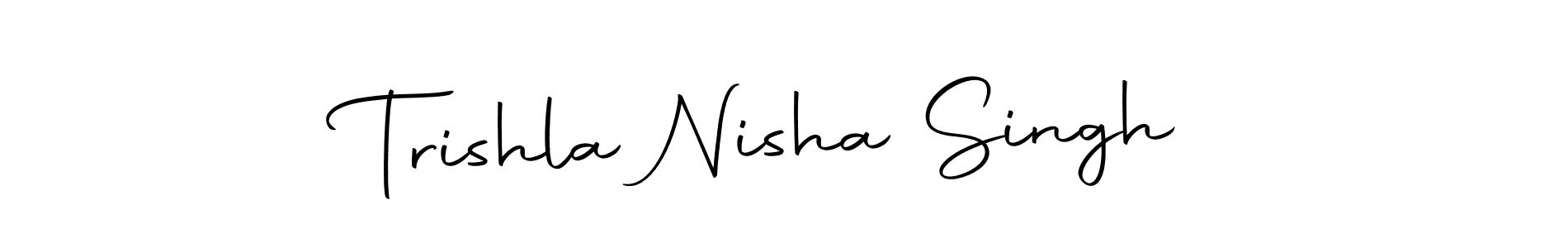 Autography-DOLnW is a professional signature style that is perfect for those who want to add a touch of class to their signature. It is also a great choice for those who want to make their signature more unique. Get Trishla Nisha Singh name to fancy signature for free. Trishla Nisha Singh signature style 10 images and pictures png