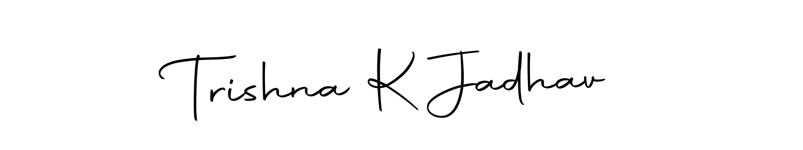 Use a signature maker to create a handwritten signature online. With this signature software, you can design (Autography-DOLnW) your own signature for name Trishna K Jadhav. Trishna K Jadhav signature style 10 images and pictures png