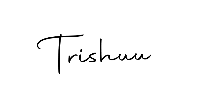 You should practise on your own different ways (Autography-DOLnW) to write your name (Trishuu) in signature. don't let someone else do it for you. Trishuu signature style 10 images and pictures png