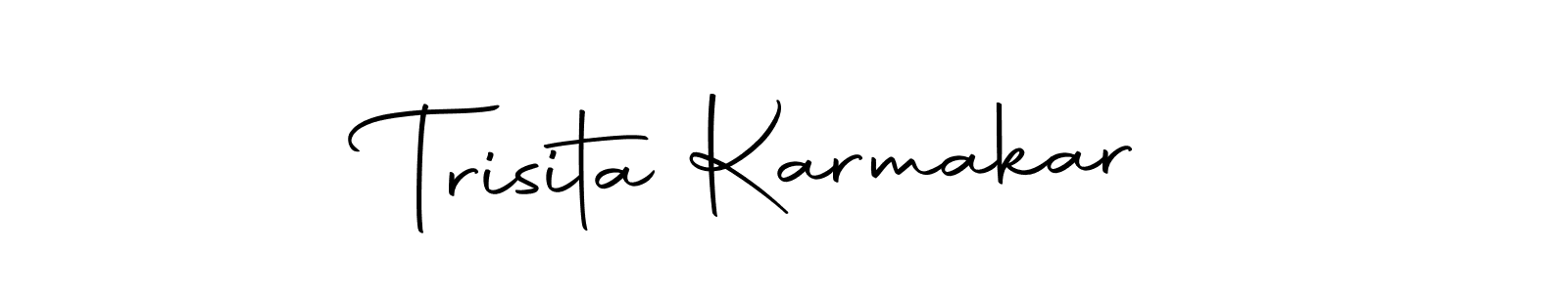 How to make Trisita Karmakar name signature. Use Autography-DOLnW style for creating short signs online. This is the latest handwritten sign. Trisita Karmakar signature style 10 images and pictures png